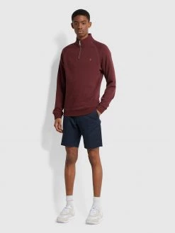 Farah Hawk Organic Cotton Chino Shorts In True Navy