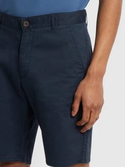 Farah Hawk Organic Cotton Chino Shorts In True Navy