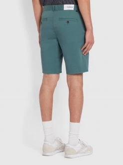 Farah Hawk Dyed Twill Chino Shorts In Pine Green 9 Farah Hawk Dyed Twill Chino Shorts In Pine Green