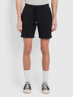 Farah Durrington Organic Cotton Jersey Shorts In Black CLOTHING