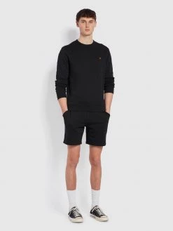Farah Durrington Organic Cotton Jersey Shorts In Black CLOTHING