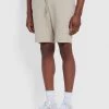 Farah CLOTHING Durrington Organic Cotton Jersey Shorts In Smoky Brown Marl