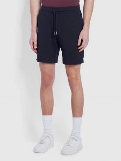 Farah Durrington Organic Cotton Jersey Shorts In True Navy