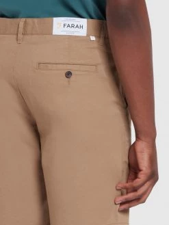 Farah CLOTHING Hawk Organic Cotton Chino Shorts In Beige