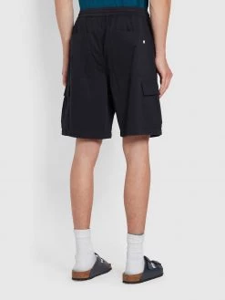 Farah Mayhew Twill Cargo Drawstring Shorts In True Navy 9 Farah Mayhew Twill Cargo Drawstring Shorts In True Navy