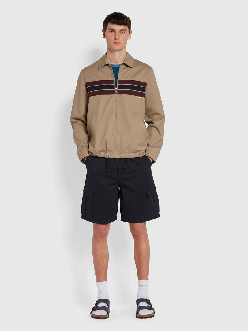 Farah Mayhew Twill Cargo Drawstring Shorts In True Navy 4 Farah Mayhew Twill Cargo Drawstring Shorts In True Navy
