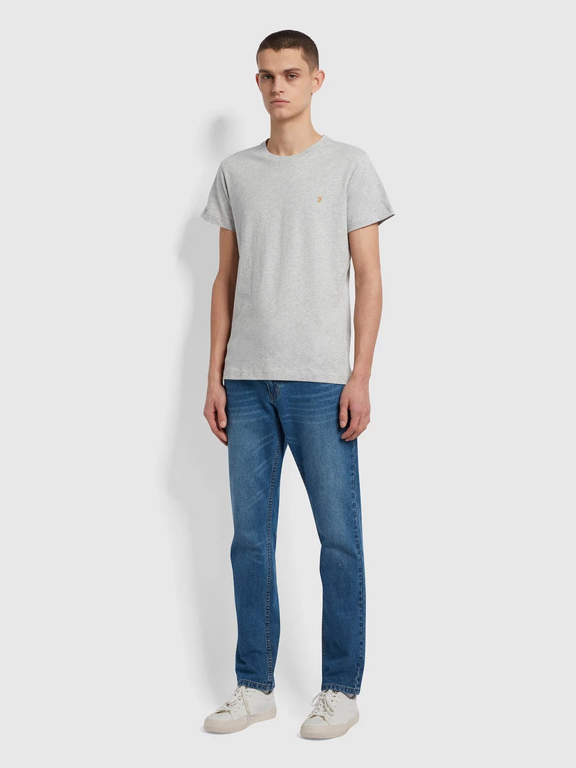 Farah CLOTHING Farris Slim Fit Twin Pack Organic Cotton T-Shirt In Grey Marl / True Navy 6 Farah CLOTHING Farris Slim Fit Twin Pack Organic Cotton T-Shirt In Grey Marl / True Navy