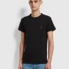 Farah Farris Slim Fit Twin Pack Organic Cotton T-Shirt In White / Black CLOTHING