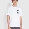 Farah Heads Regular Fit Organic Cotton T-Shirt In White 1 Farah Heads Regular Fit Organic Cotton T-Shirt In White