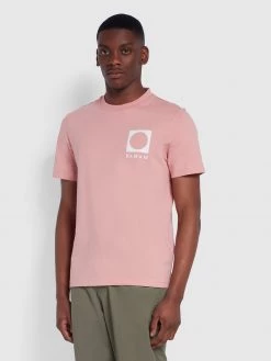 Farah CLOTHING Heads Regular Fit Organic Cotton T-Shirt In Pink Rose