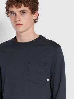 Farah Weymouth Regular Fit Long Sleeve Organic Cotton T-Shirt In True Navy T-Shirts 8 Farah Weymouth Regular Fit Long Sleeve Organic Cotton T-Shirt In True Navy T-Shirts