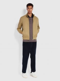 Farah Marones Slim Fit Organic Cotton Polo In True Navy Polos