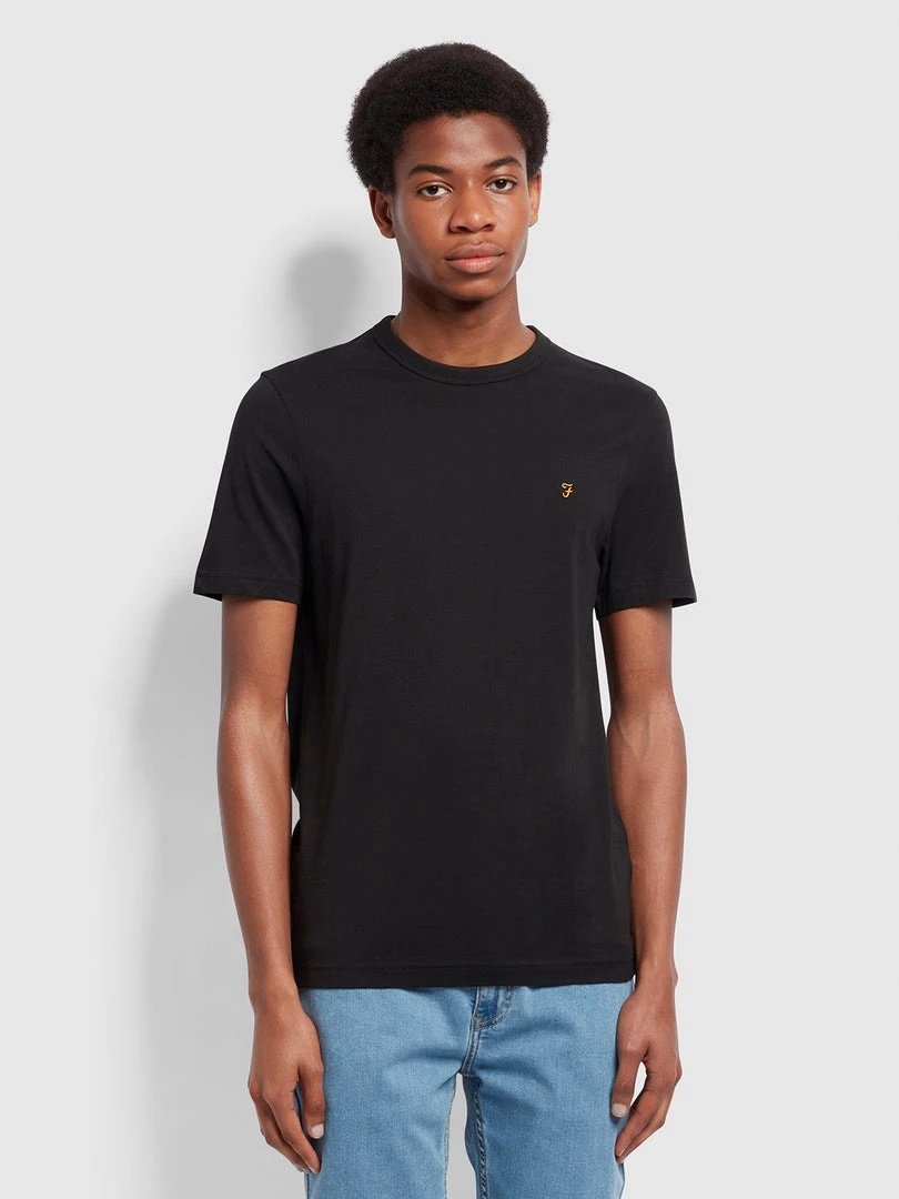 Farah Danny Regular Fit Organic Cotton T-Shirt In Black CLOTHING 3 Farah Danny Regular Fit Organic Cotton T-Shirt In Black CLOTHING
