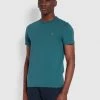 Farah Danny Slim Fit Organic Cotton T-Shirt In Pine Green