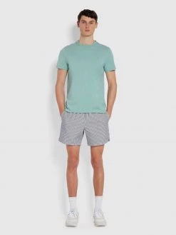 Farah T-Shirts Danny Slim Fit Organic Cotton T-Shirt In Marine Green Marl