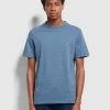Farah CLOTHING Danny Slim Fit Organic Cotton T-Shirt In Dark Denim Marl 1 Farah CLOTHING Danny Slim Fit Organic Cotton T-Shirt In Dark Denim Marl