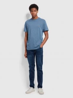 Farah CLOTHING Danny Slim Fit Organic Cotton T-Shirt In Dark Denim Marl