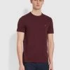 Danny Tall Fit Organic Cotton T-Shirt In Farah Red Marl 2 Danny Tall Fit Organic Cotton T-Shirt In Farah Red Marl