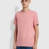 Farah Danny Slim Fit Organic Cotton T-Shirt In Palisade Pink Marl T-Shirts 2 Farah Danny Slim Fit Organic Cotton T-Shirt In Palisade Pink Marl T-Shirts