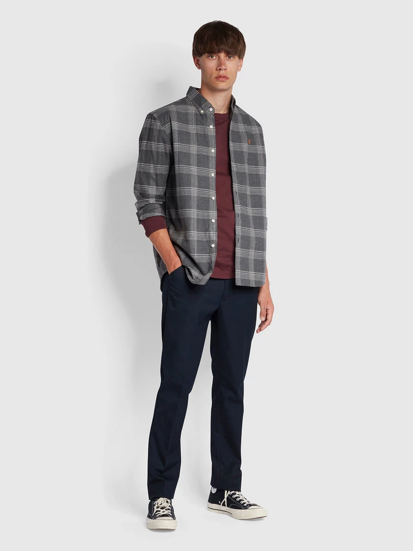 T-Shirts Worthington Slim Fit Long Sleeve Organic Cotton T-Shirt In Farah Red 4 T-Shirts Worthington Slim Fit Long Sleeve Organic Cotton T-Shirt In Farah Red