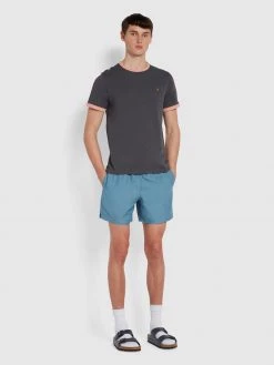 CLOTHING Groves Slim Fit Organic Cotton Ringer T-Shirt In Farah Grey