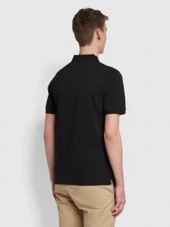 Farah Blanes Tall Fit Organic Cotton Polo Shirt In Black 9 Farah Blanes Tall Fit Organic Cotton Polo Shirt In Black