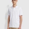 Farah Blanes Slim Fit Organic Cotton Polo Shirt In White