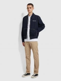 Farah Blanes Slim Fit Organic Cotton Polo Shirt In White