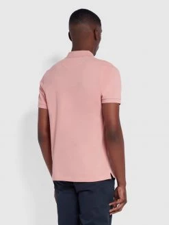 Farah Blanes Slim Fit Organic Cotton Polo Shirt In Pink Rose 9 Farah Blanes Slim Fit Organic Cotton Polo Shirt In Pink Rose