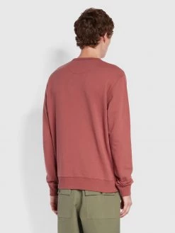 Farah Sweatshirts And Hoodies Tim Organic Cotton Crew Neck Sweatshirt In Smoky Mauve 9 Farah Sweatshirts And Hoodies Tim Organic Cotton Crew Neck Sweatshirt In Smoky Mauve