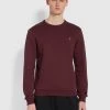 Tim Organic Cotton Crew Neck Sweatshirt In Farah Red Marl CLOTHING 2 Tim Organic Cotton Crew Neck Sweatshirt In Farah Red Marl CLOTHING