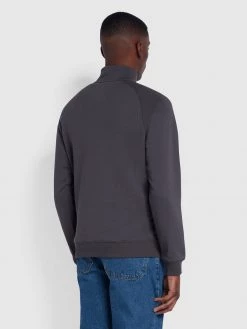 Jim Organic Cotton Quarter Zip Sweatshirt In Farah Grey CLOTHING