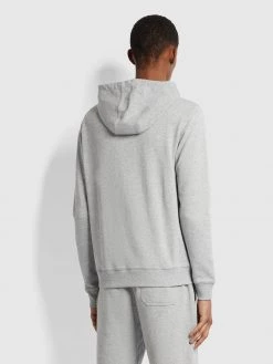 Farah CLOTHING Zain Organic Cotton Hoodie In Light Grey Marl 9 Farah CLOTHING Zain Organic Cotton Hoodie In Light Grey Marl