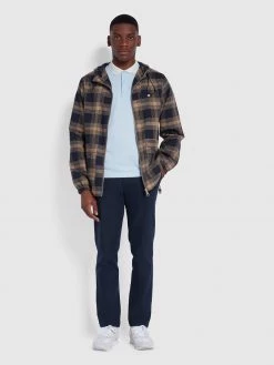 Farah Stanton Slim Fit Organic Cotton Polo Shirt In Blue Slate CLOTHING