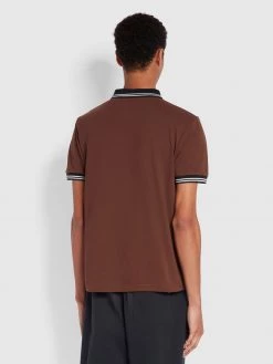Polos Stanton Slim Fit Organic Cotton Polo Shirt In Farah Burgundy 9 Polos Stanton Slim Fit Organic Cotton Polo Shirt In Farah Burgundy