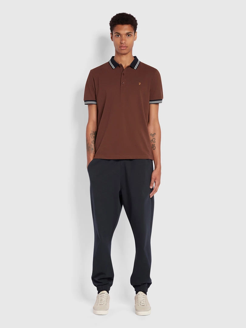 Polos Stanton Slim Fit Organic Cotton Polo Shirt In Farah Burgundy 4 Polos Stanton Slim Fit Organic Cotton Polo Shirt In Farah Burgundy