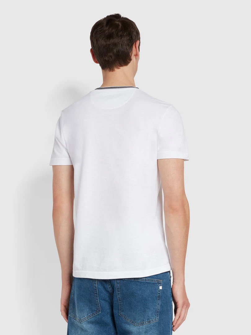 Farah Meadows Slim Fit Organic Cotton T-Shirt In White 6 Farah Meadows Slim Fit Organic Cotton T-Shirt In White
