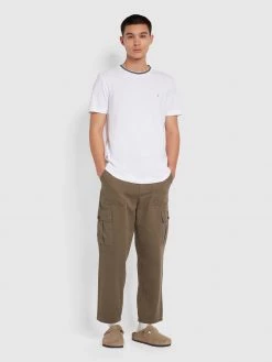 Farah Meadows Slim Fit Organic Cotton T-Shirt In White