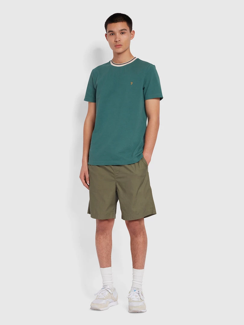 Farah Meadows Slim Fit Organic Cotton T-Shirt In Pine Green T-Shirts 4 Farah Meadows Slim Fit Organic Cotton T-Shirt In Pine Green T-Shirts