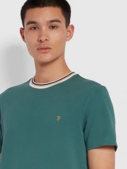 Farah Meadows Slim Fit Organic Cotton T-Shirt In Pine Green T-Shirts 8 Farah Meadows Slim Fit Organic Cotton T-Shirt In Pine Green T-Shirts