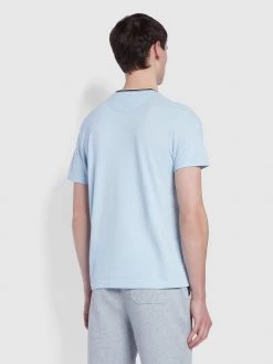 Farah T-Shirts Meadows Slim Fit Organic Cotton T-Shirt In Blue Slate