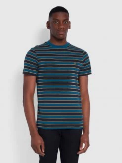 Farah CLOTHING Aziz Slim Fit Organic Cotton T-Shirt In Teal
