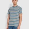 Farah Aziz Slim Fit Organic Cotton T-Shirt In Saxe CLOTHING