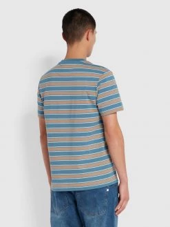 Farah Aziz Slim Fit Organic Cotton T-Shirt In Saxe CLOTHING 9 Farah Aziz Slim Fit Organic Cotton T-Shirt In Saxe CLOTHING