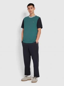 Farah T-Shirts Ibrahim Slim Fit Organic Cotton T-Shirt In Pine Green