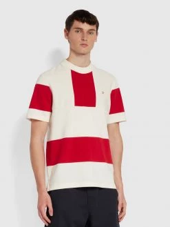 Farah T-Shirts Salford Slim Fit Organic Cotton T-Shirt In Red Ochre