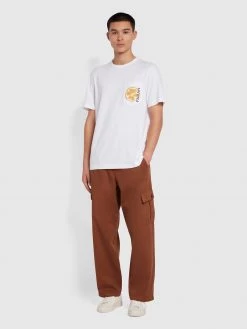 Farah Preston Slim Fit Organic Cotton T-Shirt In White T-Shirts