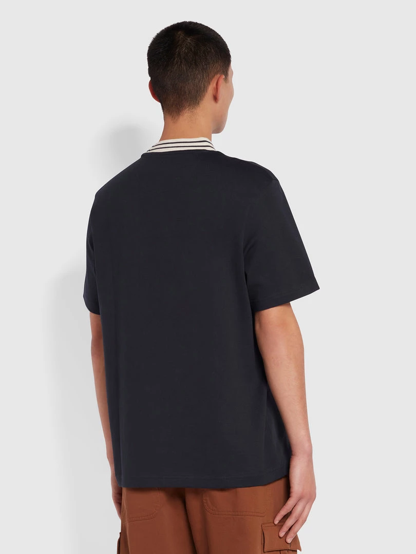 Farah Matthew Slim Fit Organic Cotton T-Shirt In True Navy T-Shirts 6 Farah Matthew Slim Fit Organic Cotton T-Shirt In True Navy T-Shirts