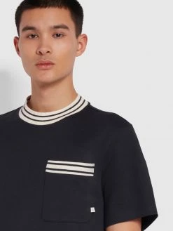 Farah Matthew Slim Fit Organic Cotton T-Shirt In True Navy T-Shirts 8 Farah Matthew Slim Fit Organic Cotton T-Shirt In True Navy T-Shirts