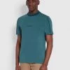 Farah Chain Regular Fit Organic Cotton T-Shirt In Pine Green T-Shirts